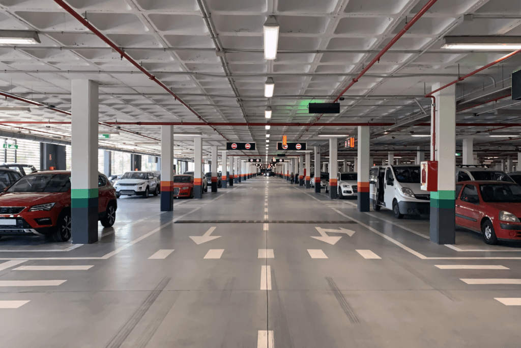 Shopping centre automated car park gates