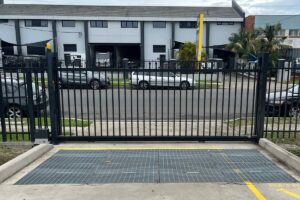 Automatic sliding gate at a commercial property in Sydney